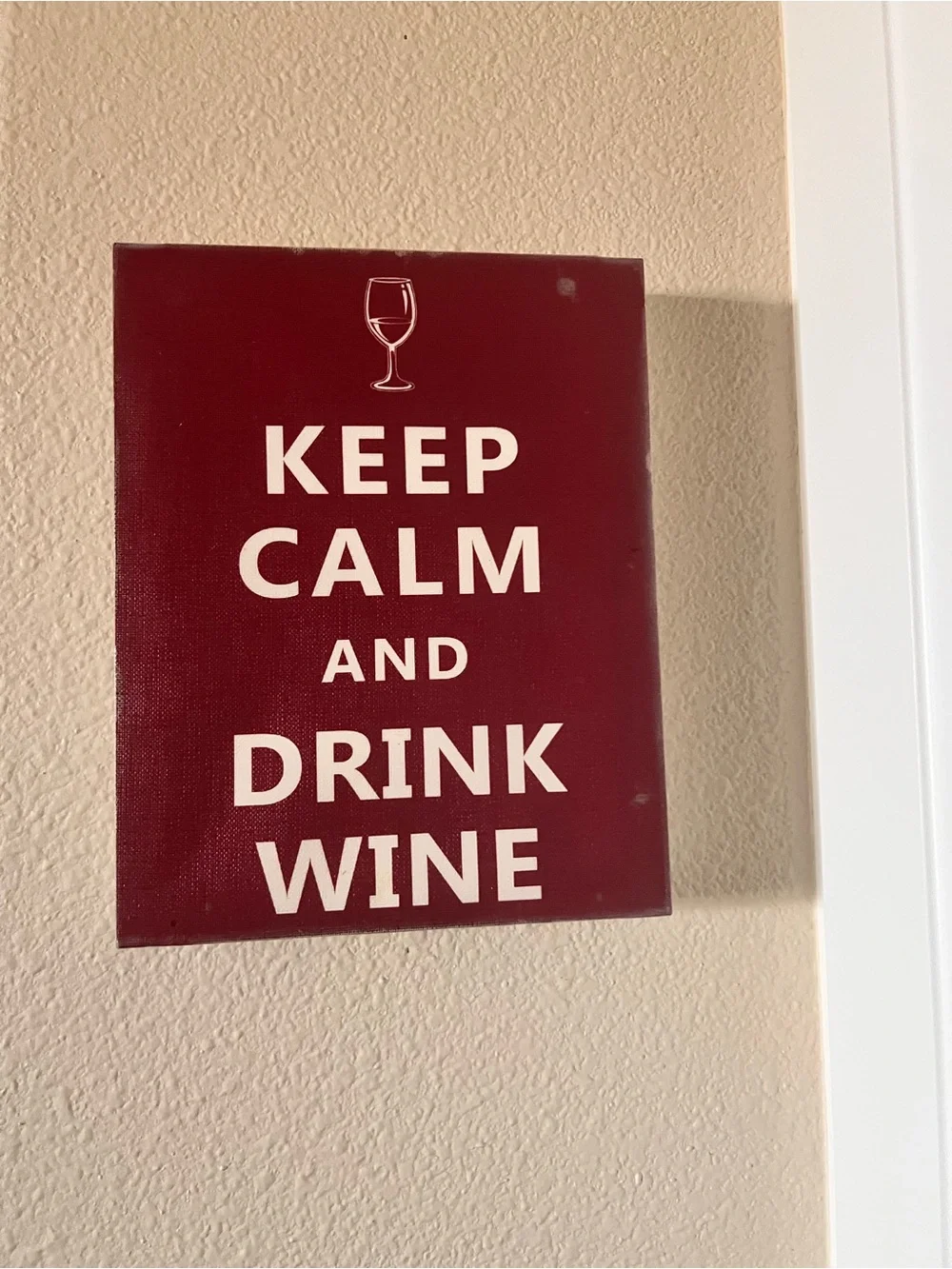 Target Keep Calm and Drink Wine Wall Art - Red and White
